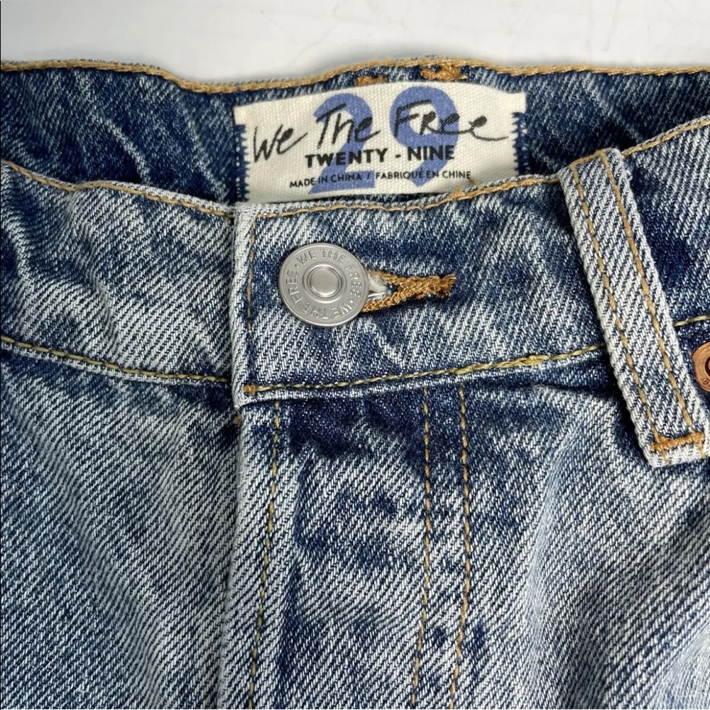 Free People Brea Cut Off Skirt Mile High Blue Women’s Size 29 NWT - Picture 3 of 14